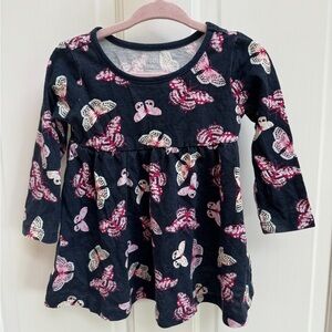 Kidtopia 12M Blue Multicolored Girls Long Sleeve Dress